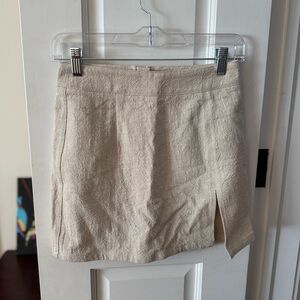 Princess Polly cream / light tan crepe mini skirt